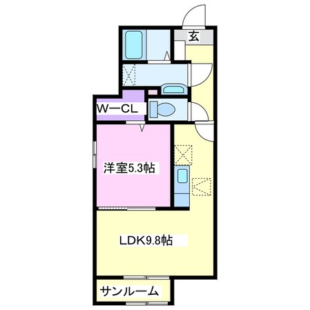 アウラ茂原　梅の物件間取画像